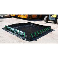 Ultra-Containment Berm&reg;, 179 US gal. Capacity, 4' W x 6' L x 12" H, Stake Wall NRZ Safety Inc.