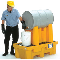 Syst&egrave;me de confinement Ultra-Drum pour 1 baril avec drain, 52" lo x 29" la x 49,5" ha, 750 gal. US Capacit&eacute; NRZ Safety Inc.