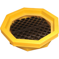 Ultra-Drum Tray avec grille, 32" lo x 32" la x 8,1" h, Cap. de d&eacute;versement 21,1 gal. US NRZ Safety Inc.
