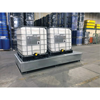 Steel Ultra-Twin IBC Spill Pallet&reg;, 370 US gal. Spill Capacity, 103.8" x 26.8" x 51.1" NRZ Safety Inc.