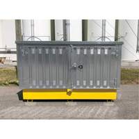 Steel Ultra-Twin IBC Hard Top, 123.4" L x 73.4" W x 66.4" H, 12250 lbs. Load Capacity NRZ Safety Inc.