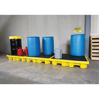 Ultra-Spill Pallet emboitable, 4 barils, Capacit&eacute; de d&eacute;versement 66 gal. US, 51" x 51" x 10" NRZ Safety Inc.