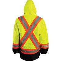 7-in-1 Jacket, Polyester, High Visibility Orange, Small NRZ Safety Inc.