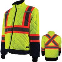 Freezer Jacket, Polyester, High Visibility Orange, Small NRZ Safety Inc.
