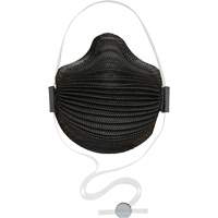 Masques jetables AirWave s&eacute;rie M noirs avec SmartStrap et embout nasal, N95, Certifi&eacute; NIOSH, Moyen/grand NRZ Safety Inc.