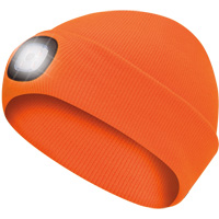 5675 Knit Toque with LED Headlight, Fleece Lining, One Size, High Visibility Orange NRZ Safety Inc.