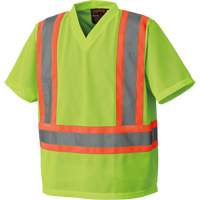 5993P T-shirt de s&eacute;curit&eacute; en maille, Polyester, Petit, Jaune lime haute visibilit&eacute; NRZ Safety Inc.