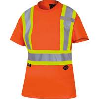 6948 T-shirt de s&eacute;curit&eacute; en il-de-perdrix pour femme, Polyester, T-petit, Orange haute visibilit&eacute; NRZ Safety Inc.
