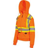 6924W Chandail &agrave; capuchon en molleton avec fermeture &agrave; glissi&egrave;re, Polyester, T-petit, Orange haute visibilit&eacute; NRZ Safety Inc.