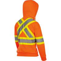 6924W Chandail &agrave; capuchon en molleton avec fermeture &agrave; glissi&egrave;re, Polyester, T-petit, Orange haute visibilit&eacute; NRZ Safety Inc.