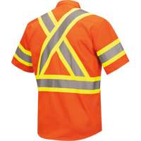 4442 Chandail &agrave; manches courtes de s&eacute;curit&eacute; ultra fraîche et ultra respirant, Coton, Petit, Orange haute visibilit&eacute; NRZ Safety Inc.
