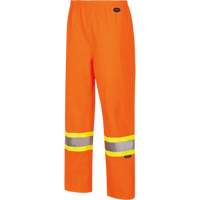 5627W Pantalon &agrave; bavette imperm&eacute;able pour femmes, Polyester/Polyur&eacute;thane, T-petit, Orange haute visibilit&eacute; NRZ Safety Inc.