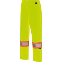 5629W Pantalon &agrave; bavette imperm&eacute;able pour femmes, Polyester/Polyur&eacute;thane, T-petit, Jaune lime haute visibilit&eacute; NRZ Safety Inc.