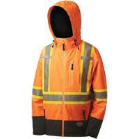 5220 Manteau de s&eacute;curit&eacute; imperm&eacute;able &agrave; coquille souple de premi&egrave;re qualit&eacute;, Polyester, Orange haute visibilit&eacute;, 2T-Grand NRZ Safety Inc.