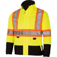 5771 Manteau de s&eacute;curit&eacute; imperm&eacute;able r&eacute;versible, Polyester/Polyur&eacute;thane, Jaune lime haute visibilit&eacute;, Petit NRZ Safety Inc.