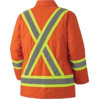 5537A Quilted Duck Safety Parka, High Visibility Orange, Small NRZ Safety Inc.