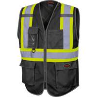 6959BK Veste de s&eacute;curit&eacute; haute visibilit&eacute; en tricot chaîne avec fermeture &agrave; glissi&egrave;re, Noir, T-petit, Polyester NRZ Safety Inc.