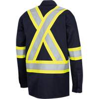 7742SF Chemise de s&eacute;curit&eacute; haute visibilit&eacute; r&eacute;sistant aux arcs &eacute;lectriques 88/12 FR-Tech, Petit, Bleu marin NRZ Safety Inc.