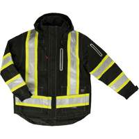 Ripstop 4-in-1 Safety Jacket, Polyester, Black, X-Small NRZ Safety Inc.