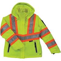 Womens Insulated Flex Safety Jacket, Polyester, High Visibility Lime-Yellow, Small NRZ Safety Inc.