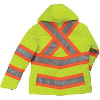 Womens Insulated Flex Safety Jacket, Polyester, High Visibility Lime-Yellow, Small NRZ Safety Inc.