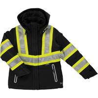 Womens Insulated Flex Safety Jacket, Polyester, Black, X-Small NRZ Safety Inc.