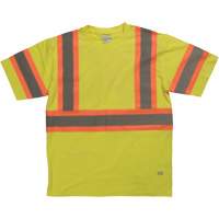 Short Sleeve Safety T-Shirt, Cotton, X-Small, High Visibility Lime-Yellow NRZ Safety Inc.