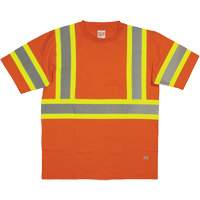 Short Sleeve Safety T-Shirt, Cotton, X-Small, High Visibility Orange NRZ Safety Inc.