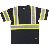 Short Sleeve Safety T-Shirt, Cotton, X-Small, Black NRZ Safety Inc.