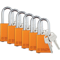 Lockout Padlock, Safety Padlock, Keyed Different, Aluminum, 1-1/2" Width NRZ Safety Inc.