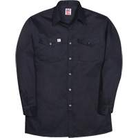 Long-Sleeve Industrial Work Shirt, Men's, Small, Navy Blue NRZ Safety Inc.