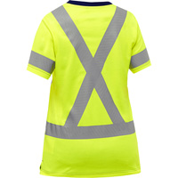 Chemise &agrave; manches courtes et X au dos Bisley pour femmes, Poly-coton, Petit, Jaune lime haute visibilit&eacute; NRZ Safety Inc.