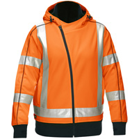 Bisley&reg; X-Back Women's Contoured Full Zip Hooded Sweatshirt with Sherpa Lining, Small, High Visibility Orange NRZ Safety Inc.
