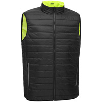 Veste bouffante r&eacute;versible avec X au dos Bisley, Jaune lime haute visibilit&eacute;, Petit, Polyester NRZ Safety Inc.