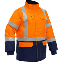 Bisley&reg; X-Back Extreme Cold Jacket with Navy Bottom, Polyester, High Visibility Orange, Small NRZ Safety Inc.