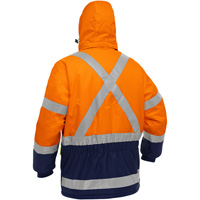Bisley&reg; X-Back Extreme Cold Jacket with Navy Bottom, Polyester, High Visibility Orange, Small NRZ Safety Inc.