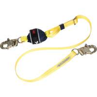 Adjustable Web Shock-Absorbing Lanyard, 6', Snap Hook Center, Snap Hook Leg Ends, Polyester NRZ Safety Inc.
