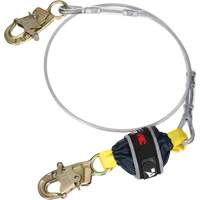 Cable Shock-Absorbing Lanyard, 6', Snap Hook Center, Snap Hook Leg Ends, Galvanized Steel NRZ Safety Inc.