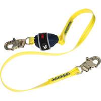 Coated Web Shock-Absorbing Lanyard, 6', Snap Hook Center, Snap Hook Leg Ends NRZ Safety Inc.