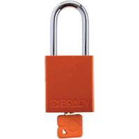 Velocity Plus Safety Lockout Padlock, Orange, Keyed Alike, Aluminum, 1-1/2" Width NRZ Safety Inc.