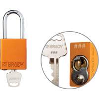 Velocity Plus Safety Lockout Padlock, Orange, Keyed Alike, Aluminum, 1-1/2" Width NRZ Safety Inc.