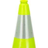 Premium Traffic Cone, 18", Lime Green, 6" Reflective Collar(s) NRZ Safety Inc.