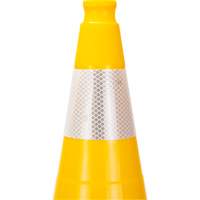 Premium Traffic Cone, 28", Yellow, 4" Reflective Collar(s) NRZ Safety Inc.