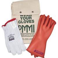 Rubber Electrical Insulating Glove Kit, ASTM Class 0, Size 8, 11" L NRZ Safety Inc.
