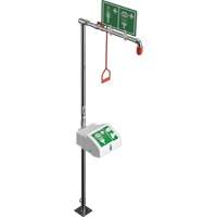 Douche combin&eacute;e avec cuvette ferm&eacute;e en ABS et entr&eacute;e inf&eacute;rieure, Socle NRZ Safety Inc.