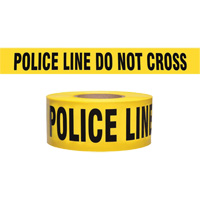 "Police Line Do Not Cross" Contractor-Grade Barricade Tape, English, 3" W x 1000' L, 2 mils, Black on Yellow NRZ Safety Inc.