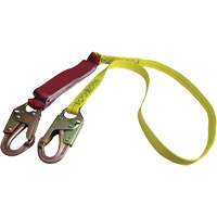 External Energy Absorber Lanyard with 3/4" Hook, 6', Snap Hook Center, Snap Hook Leg Ends, Polyester NRZ Safety Inc.
