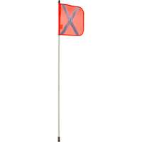 Heavy-Duty Safety Whip, Threaded Mount, 5' High, Orange with Reflective X NRZ Safety Inc.