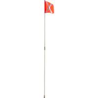 Heavy-Duty Safety Whip, Threaded Mount, 8' High, Orange with Reflective X NRZ Safety Inc.