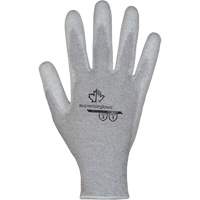 Gants blancs KnitActiv dissipatifs &eacute;lectrostatiques et peu pelucheux, 5, R&ecirc;vetement Polyur&eacute;thane, Calibre 13, Enveloppe en Nylon/Coton NRZ Safety Inc.